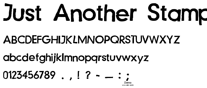 Just another stamp font - Demo font